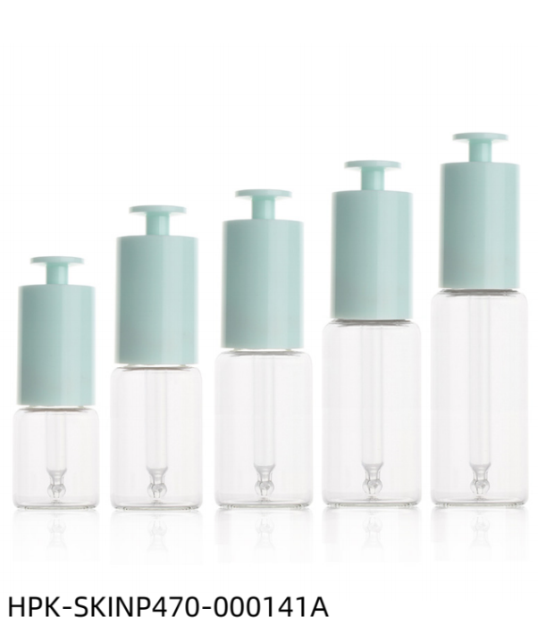 Glass Bottle with Plastic Light Green T-shaped Push-button Pipette Cap